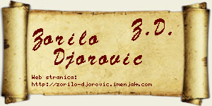Zorilo Đorović vizit kartica
